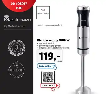 Lidl Blender ręczny 1000 w master pro oferta