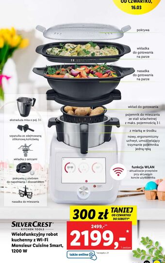 Lidl Robot kuchenny monsieur cuisine 1200 w silvercrest oferta
