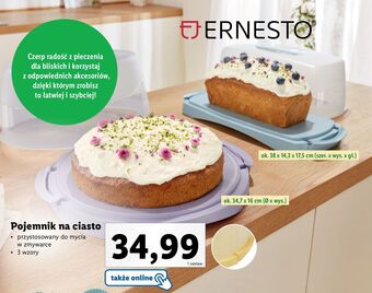 Lidl Pojemnik na ciasto 34 x 16 cm ernesto oferta