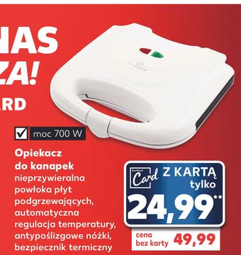 Kaufland Opiekacz do kanapek 700 w oferta