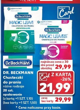 Kaufland Chusteczki do prania uniwersalne dr. beckmann oferta