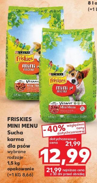 Kaufland Karma dla psa mini menu friskies vitafit oferta