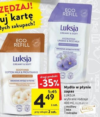 Mydło w płynie linen & rice milk zapas luksja creamy soft