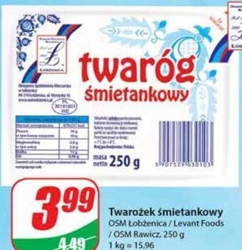 Dino Twaróg śmietankowy osm łobżenica oferta