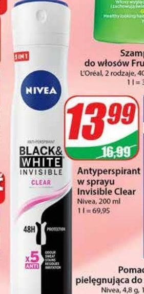 Dino Antyperspirant clear nivea invisible black & white oferta