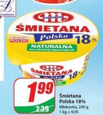 Dino Śmietana polska 18 % mlekovita oferta