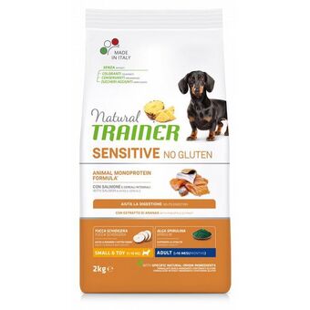 AquaelZOO Karma sucha trainer sensitive no gluten adult mini salmon 2 kg oferta