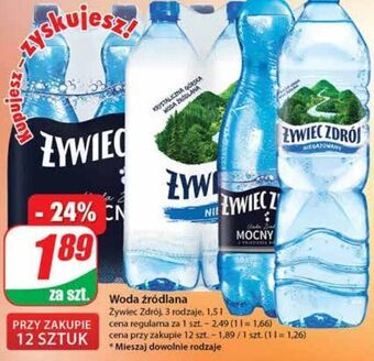 Dino Woda mocny gaz żywiec zdrój oferta