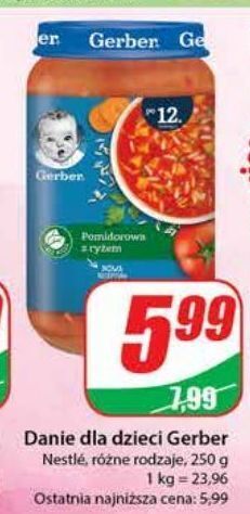 Dino Zupka pomidorowa z ryżem gerber junior oferta