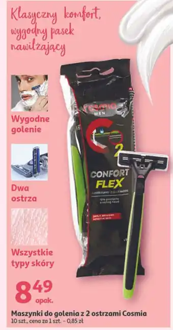 Auchan Maszynka do golenia 2 ostrza comfort cosmia men oferta