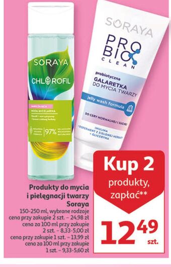Auchan Galaretka do mycia twarzy soraya probio clean oferta
