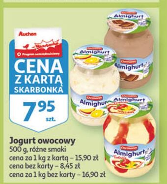 Auchan Jogurt fantasia waniliowo truskawkowy ehrmann almighurt oferta