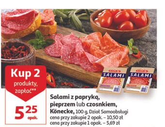 Auchan Salami z czosnkiem konecke oferta
