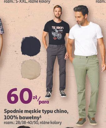 Auchan Spodnie męskie chino slim 28/38-40/50 inextenso by auchan oferta