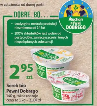 Auchan Ekologiczny serek waniliowy auchan pewni dobrego oferta