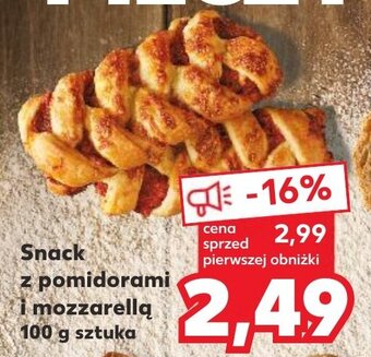 Kaufland Snack z pomidorami i mozzarellą 100g oferta