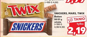 Kaufland Snickers, Mars, Twix Baton 50/51g oferta