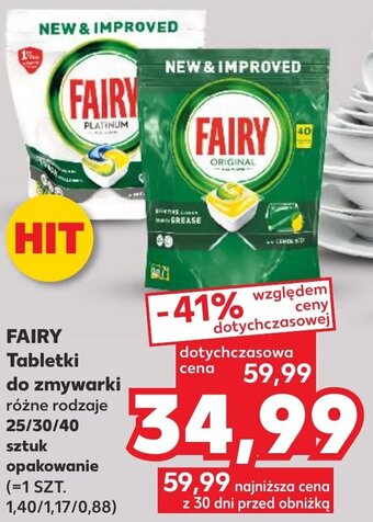 Kaufland Fairy Tabletki do zmywarki 25/30/40szt. oferta