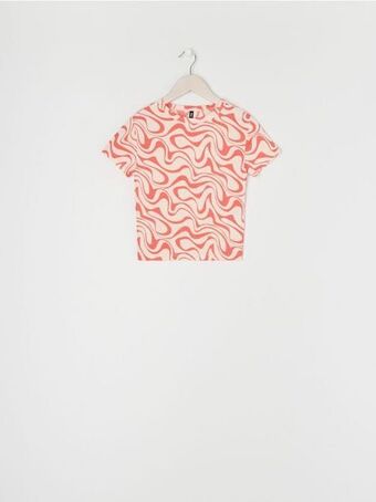 Sinsay Crop top ze wzorem oferta