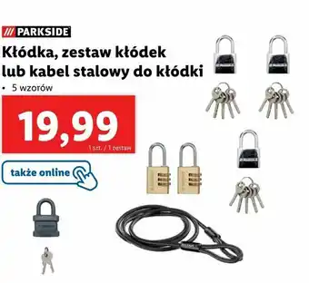 Lidl Kłódka, zestaw kłódek lub kabel stalowy do kłódki oferta