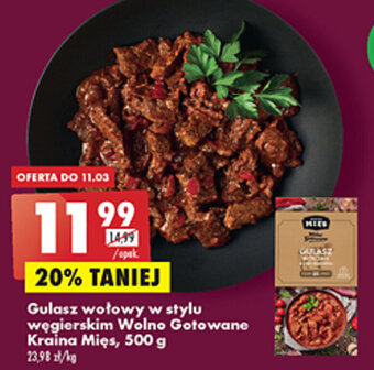 Biedronka Kraina Mięs Gulasz wołowy w stylu węgierskim Wolno Gotowane 500g oferta