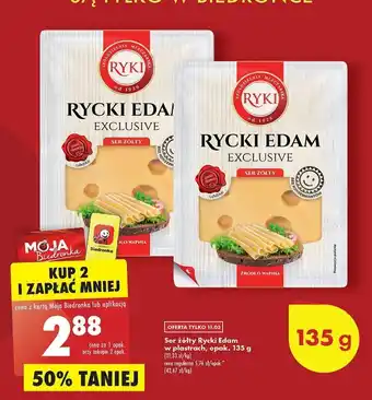 Biedronka Ser żółty rycki edam exclusive rykin 135g oferta