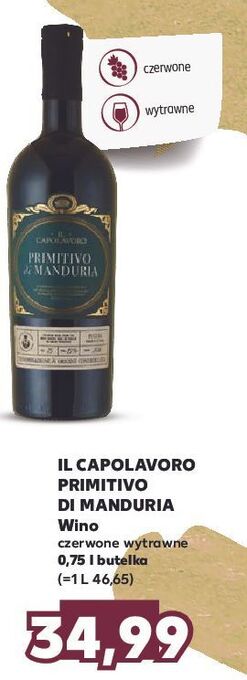 Kaufland Wino il capolavoro primitivo di manduria oferta