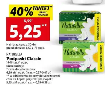 Lidl Podpaski higieniczne maxi naturella classic oferta