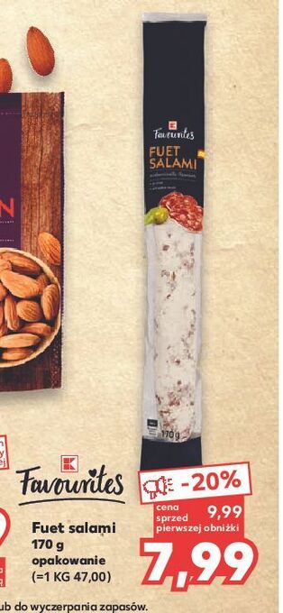 Kaufland Salami fuet k-classic favourites oferta