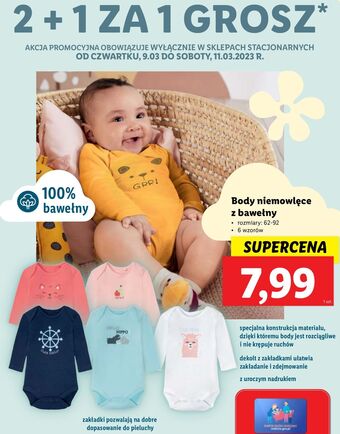 Lidl Body niemowlęce oferta