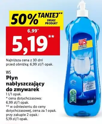 Lidl Płyn nabłyszczający do zmywarki w5 oferta