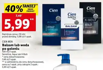 Lidl Woda po goleniu x-bolt cien men oferta