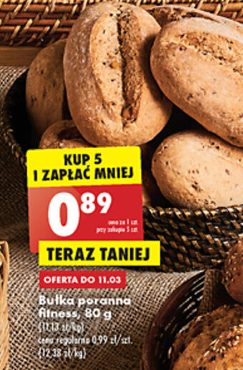 Biedronka Bułka poranna fitness 80g oferta