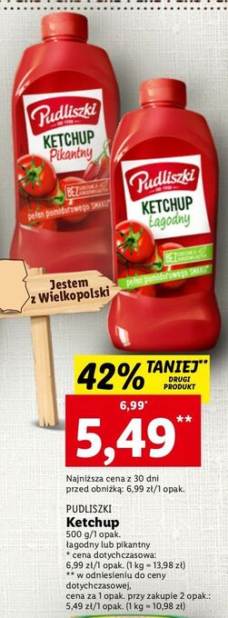 Lidl Ketchup pikantny pudliszki oferta