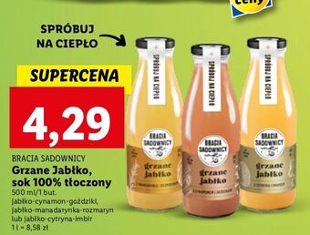 Lidl Sok grzane jabłko z cytryną i imbirem bracia sadownicy oferta