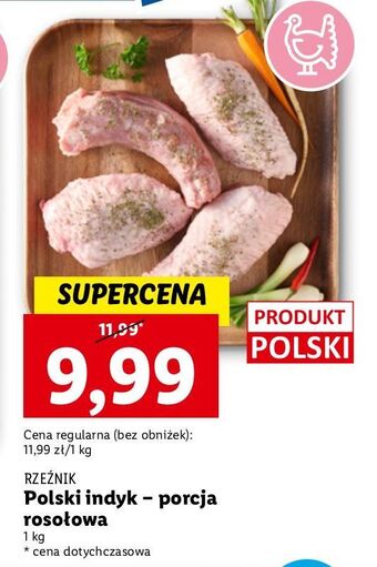 Lidl Porcja rosołowa z indyka rzeźnik codzienna dostawa oferta