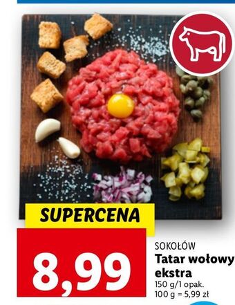 Lidl Tatar wołowy ekstra sokołów oferta