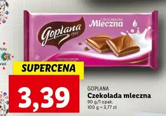 Lidl Czekolada mleczna goplana oferta