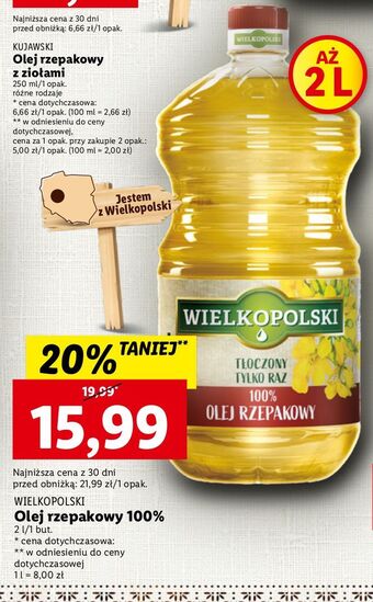 Lidl Olej wielkopolski rzepakowy oferta