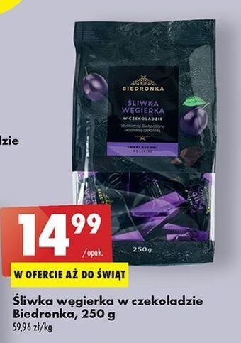 Biedronka Śliwka węgierka w czekoladzie biedronka oferta