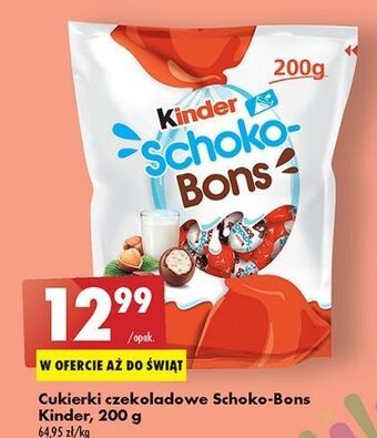 Biedronka Cukierki czekoladowe kinder schoko-bons oferta