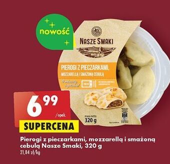 Biedronka Pierogi z pieczarkami, mozzarellą i smażoną cebulą nasze smaki oferta