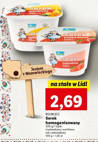 Lidl Serek waniliowy rolmlecz oferta