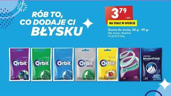 Biedronka Guma do żucia strawberry banana saszetka orbit oferta