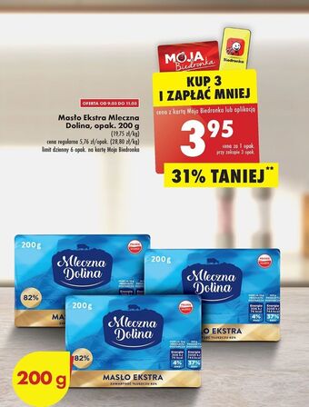 Biedronka Masło ekstra mleczna dolina oferta