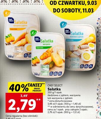 Lidl Sałatka warzywna z jajkiem chef select oferta