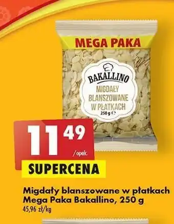 Biedronka Migdały w płatkach bakallino oferta