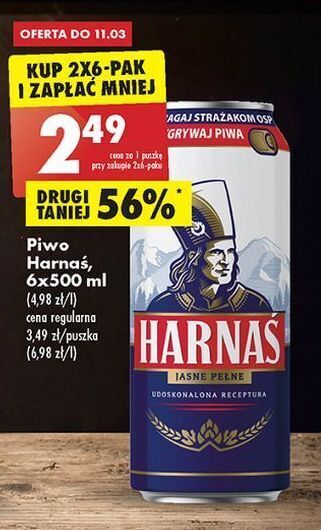 Biedronka Piwo harnaś jasne pełne oferta