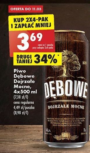 Biedronka Piwo dębowe mocne oferta
