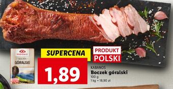 Lidl Boczek góralski kabanos oferta